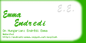 emma endredi business card